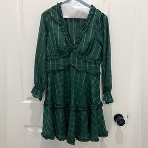 Long Sleeve Green Dress